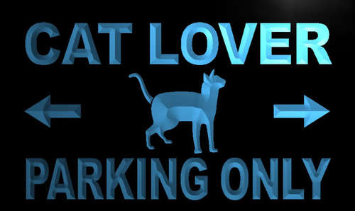 Cat Lover Parking Only Neon Light Sign